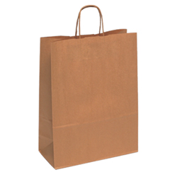 1662FB | 300pcs Vogue 16x6x12 Inches Kraft Paper Bags Flat Handles; $0